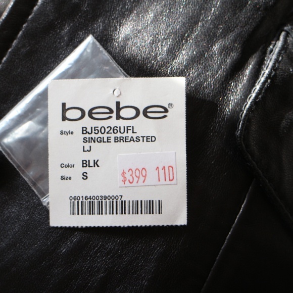 Bebe ankle length black leather coat - Picture 14 of 15